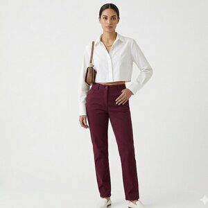 Reitmans Deep Burgundy Stretch Pants